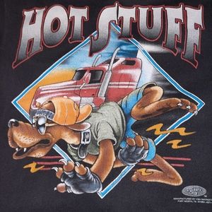 vintage hot stuff truckers shirt
